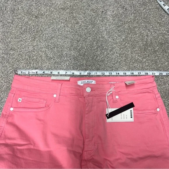 Judy Blue Shorts Women’s 3XL Pink High Waist Tummy Control Denim JB150285 NEW - Picture 6 of 10